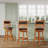 30" Bar Height X-Back Swivel Stool, Fabric Seat-157774746
