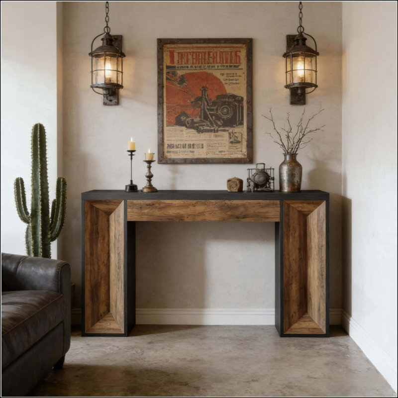 Dual-Tone Design Console Table,Sofa Table,Modern Entryway Table