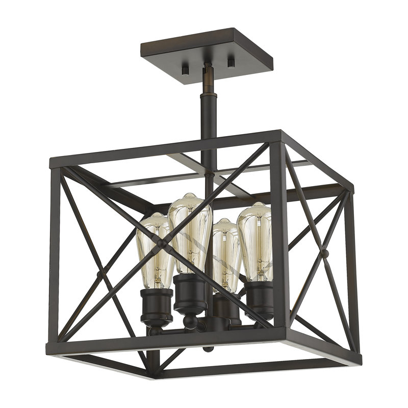 Maly 4 - Light Dimmable Square / Rectangle Chandelier