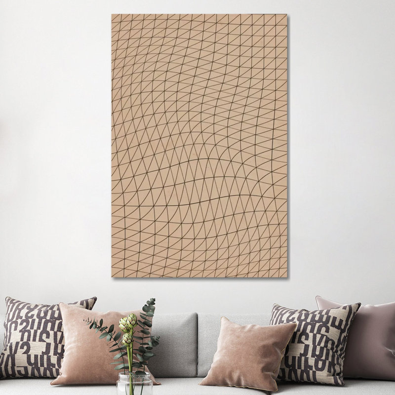 Wavy Lines Ll - Wrapped Canvas Print, 152.5 cm H x 101.5 cm W