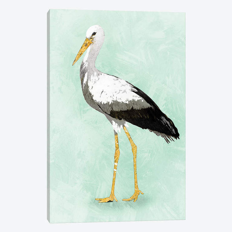 «Seashore Bird II» par PI Studio - impression sur toile tendue, H 12 po x l 8 po x P 0,75 po, Pas de tapis, Toile tendue