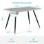 4 - Person Dining Set 120Cm Marble Pattern Table with Armless Chairs-566114927