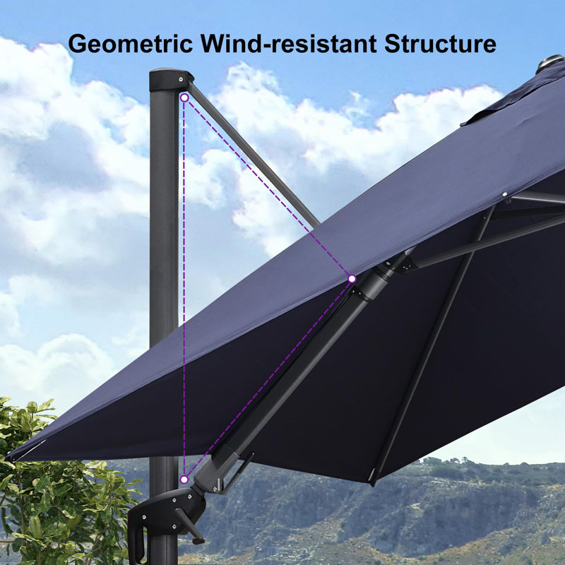 304cm Cantilever Parasol, Navy