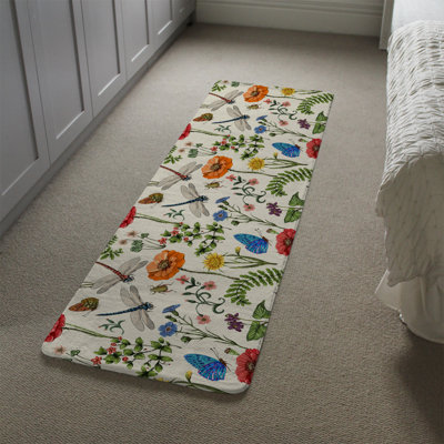 Runner Kwok Floral Shag 68cm X 235cm Area Rug