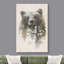 Ours et forêt printanière, exposition double, animaux, faune, art rustique, portrait rustique-99142112-99142113