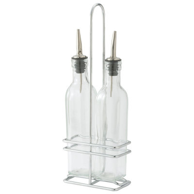 Glass Oil & Vinegar Cruet Set