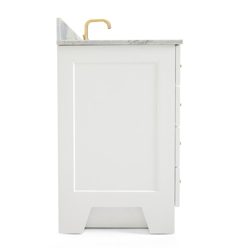 ARIEL TAYLOR 49 IN SINGLE RECTANGLE SINK VANITY, White, Rectangle, 54"