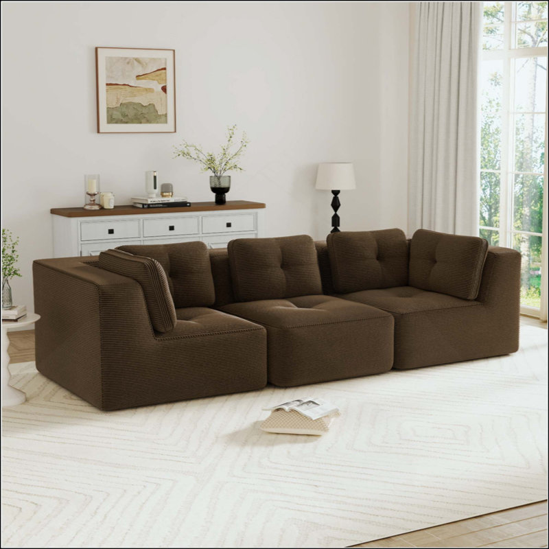 Canapé modulaire Boneless, Brun