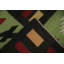 Tapis vert lime kilim 8 x 13 avec motifs tribaux dynamiques