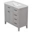 Armoire de salle de bain avec lavabo 36 po avec 3 tiroirs, structure solide et panneau de fibres à densité moyenne Morganti-104393194