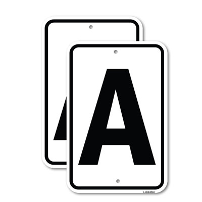 Signe avec une lettre en aluminium