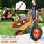 Chariot de jardin à 1 roue, capacité de 330 lb, 6 pieds cubes, cadre en acier avec plateau en fer, 1 pièce, chariot utilitaire, noir, roue en mousse de 16 po et poignée ergonomique