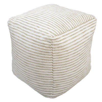 Pouf en coton tissé / polyester