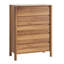 Commode 5 tiroirs Hingham 45,3 ", commode en bois pour chambre à coucher, salon, brun-590555554