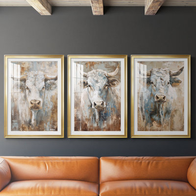 ANIMALS Series CXL  -Custom Framed  Premium Print W Matt - 3 Pieces