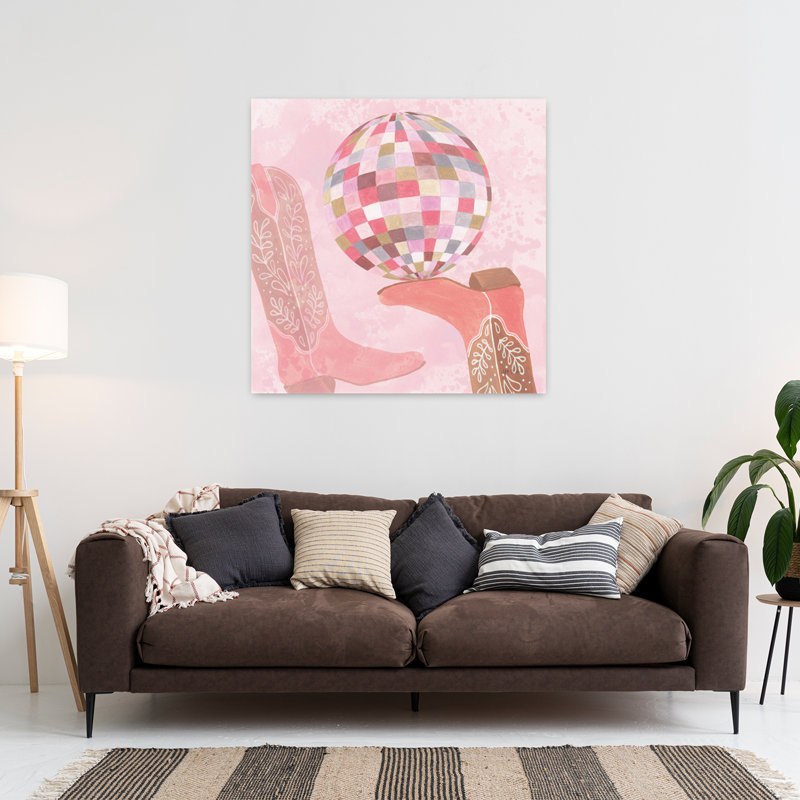 Disco Cowgirl Iv, art contemporain, H 36 po x l 36 po