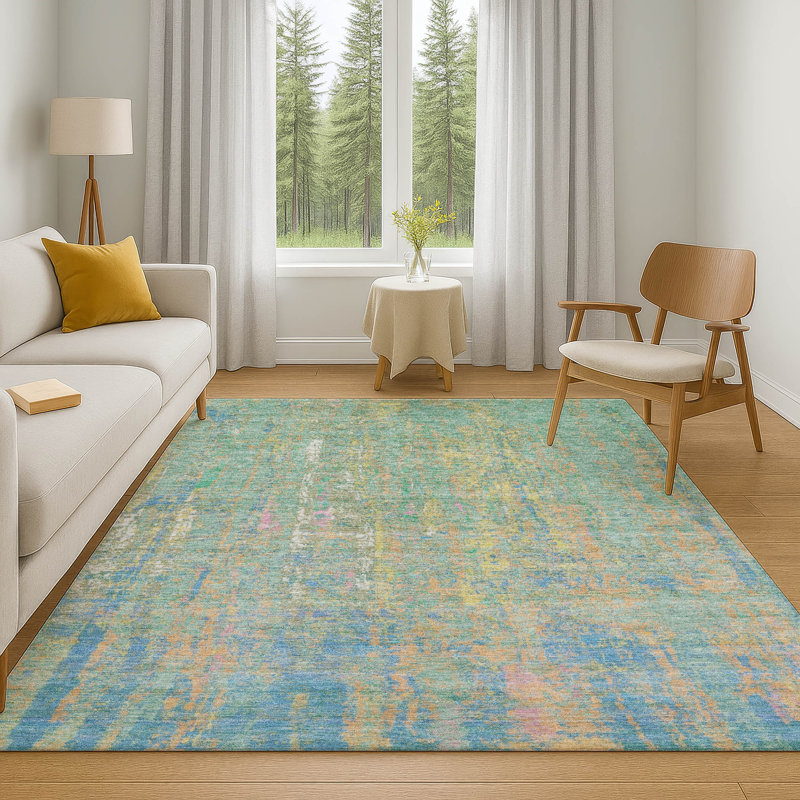 Premium Machine Washable Alaina AMF1931 Abstract Rug, Rectangle 10' x 14'
