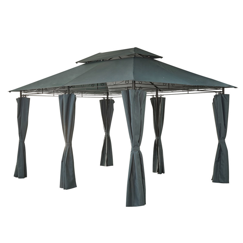 Arpi 4m x 3m Metal Patio Gazebo, Grey