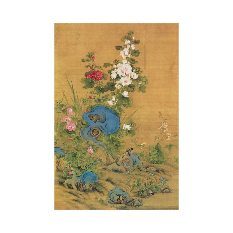 Hibiscus And Birds by Lang Shining - Wrapped Canvas Print, 66.04 cm H x 45.72 cm W