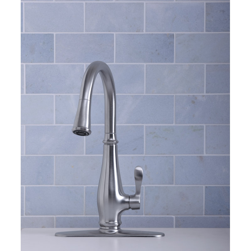 Cruette Pull Down Touch Single Hand Kitchen Faucet with DockNetik®, ProMotion™,  MasterClean™, Vibrant Stainless