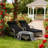 Rolling Outdoor Chairs,2 Reclining Chaise Lounge Chairs,With Cushion, Pillow, Headrest, Armrests, And Wheels-1576339604