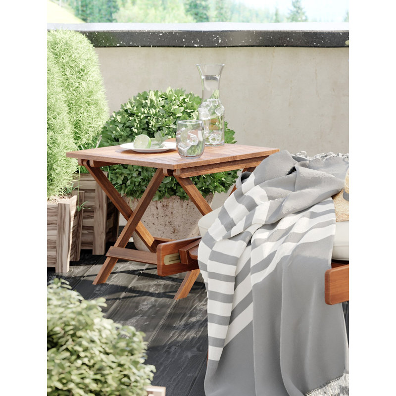 Folding Wooden Side Table