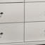 57"W White 6-Drawer Dresser with Black Handles-943123701