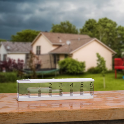 6-inch Capacity Cascading Ice Cube Plastic Rain Gauge