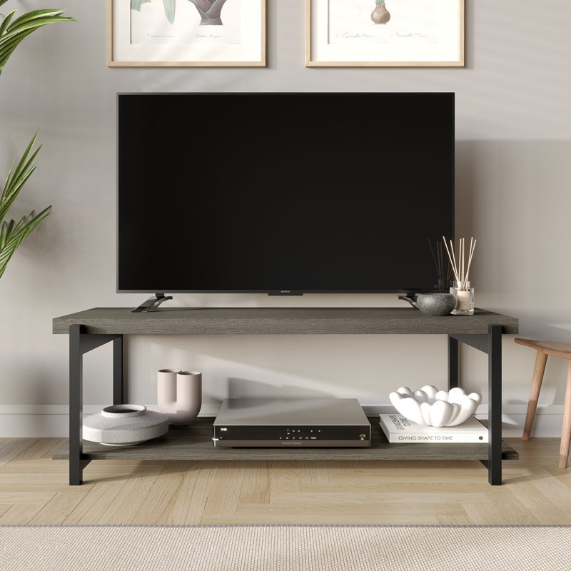 Console de meuble télé en métal, Gris