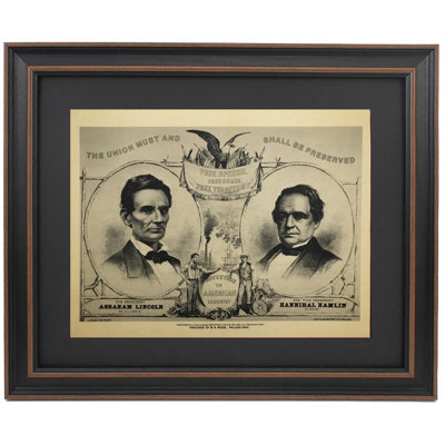 Lincoln for President Campaign Broadside | Framed Textual Art Print on Antique Parchment