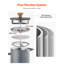 Cafetière à piston en acier inoxydable 34 oz French Press