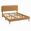 Lit plateforme Pedro King avec tête de lit rembourrée ajustable, tissu brun-135372997