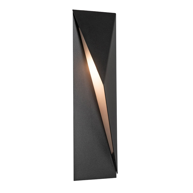 Applique murale en aluminium carbone, H 24,9 po x l 7 po x P 5,8 po, Noir bord de mer, Oui