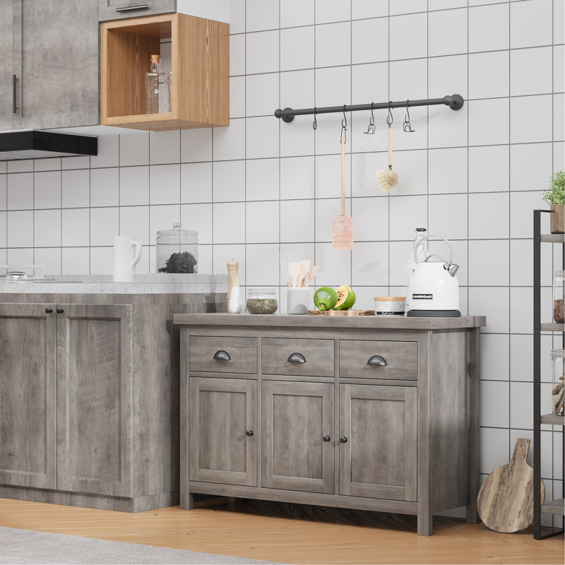 Buffet 3 tiroirs Chilverton, gris