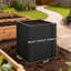 Jardinières modernes et durables en acier pour patio, lit de jardin surélevé noir