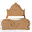 Lit plateforme simple sculpté avec tête de lit simple, structure en bois massif avec lattes, profil bas, sans sommier, enfants et adolescents.-836883848-836883851