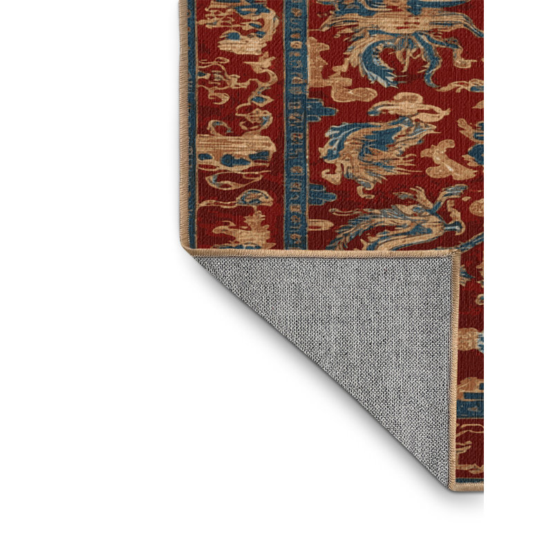 Washable Mandarin Fruits Area Rug, Rectangle 5' x 8'