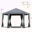 Tente escamotable avec pavillon de jardin hexagonal et tente d'extérieur robuste