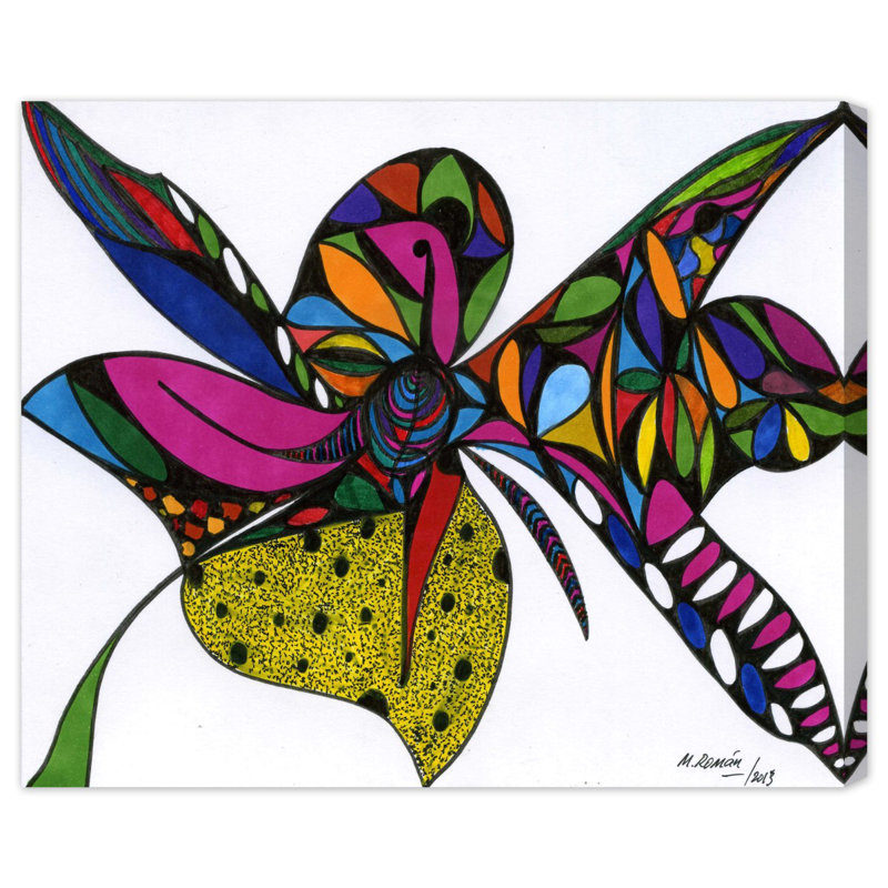 « wild orchidée »-reproduction d’art sur toile enroulée, H 20 po x l 24 po x P 1,5 po