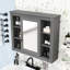 Armoire de rangement murale avec miroir et tablettes-37338547