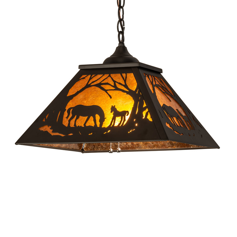 Rustic Lodge 2 - Light Pendant, Oil Rubbed Bronze, 46" H x 16" W x 16" D