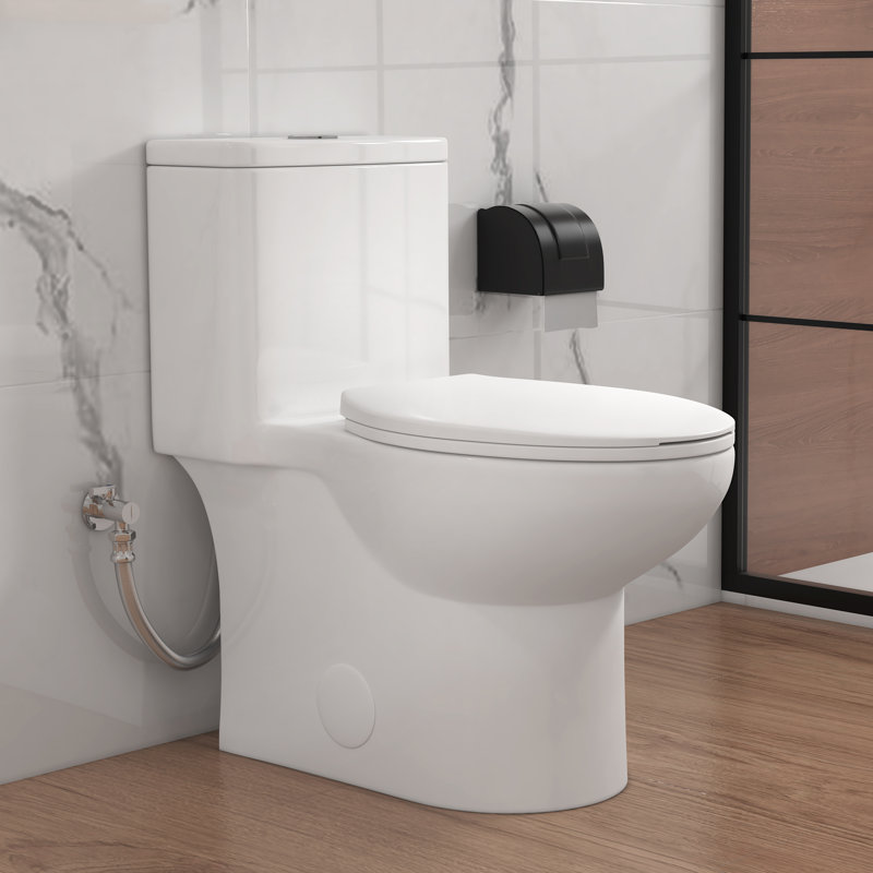 Toilette une pièce à cuve allongée brute 12 po 1,1 / 1,6 GPF