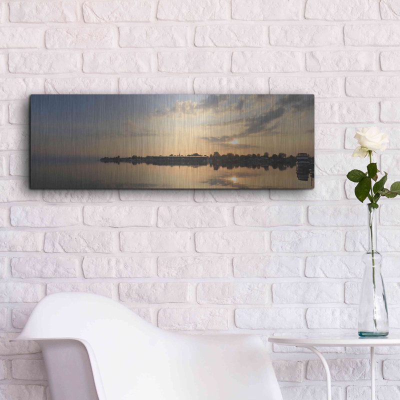«French Bay Sunrise» par Lori Deiter, art mural en métal, H 12 po x l 36 po