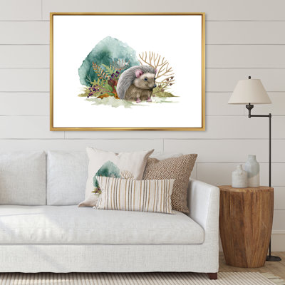 Hedgehog With Wildlife Forest And Garden Herbs " Hedgehog With Wildlife Forest And Garden Herbs " Color Photography Print