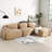 Boneless L-Shaped Corduroy Cloud Sectional Sofa With Ottoman-381968707
