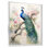 «Badrulla Blue Ink Wash Peacock I», reproduction d'art sur toile
