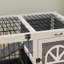 Rabbit Hutch Elevated Guinea Pig Cage with Openable Roof & Tray Grey