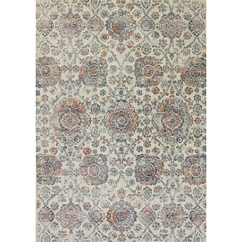 Stewartsville Floral Indoor Rug, Rectangle 7'10" x 10'10"