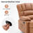 Breasha 39.7" Wide Transitional Leather Swivel Rocker Manual Recliner-124005744