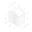 Overlap Pressure Treated 6 x 4 Apex Shed - No Window, Double Door-87256202